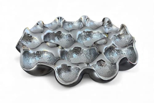Bubbles Silver Bowl | Dinnerware by PlusObject