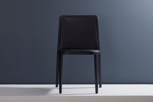"Wing" CW8. Ebonized, Upholstered Back | Dining Chair in Chairs by SIMONINI