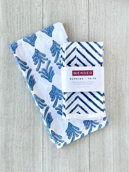 Napkins + Tea Towel Gift Set - The Blue Table | Linens & Bedding by Mended