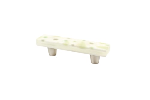 Terrazzo Tea Green 3" CC Pull | Hardware by Windborne Studios