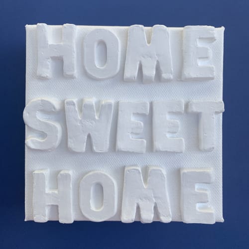 Home Sweet Home 5" x 5" | Mixed Media in Paintings by Emeline Tate