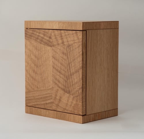 White Oak Parquet Cabinet | Storage by Hedgepath Woodworks