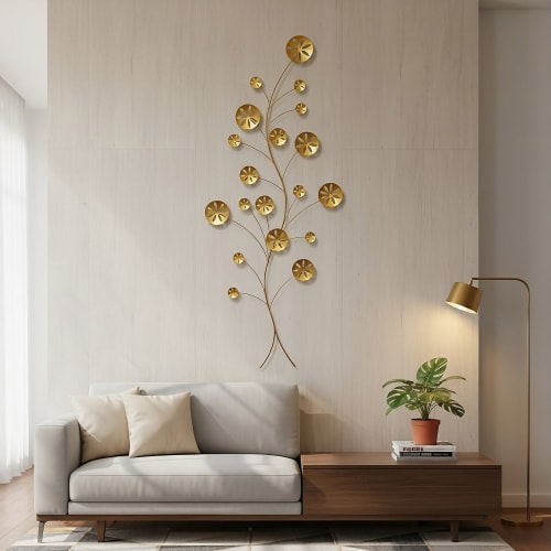 "Gold Coast" | Sand Dollar Wall Sculpture | Sculptures by Lago Luna Studio