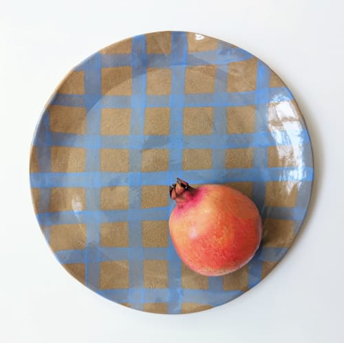 Blue Gingham Serving Platter | Serveware by Rosie Gore