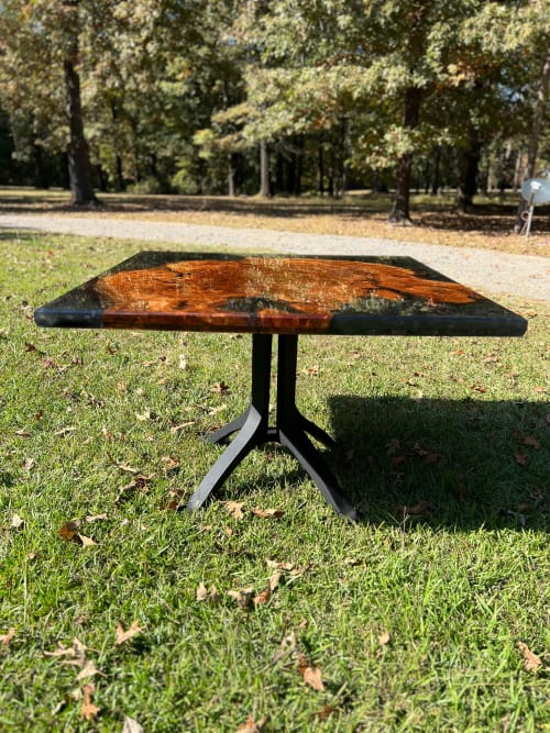 IN STOCK Red oak BURL nook table | Dining Table in Tables by Pelican State Woodworks