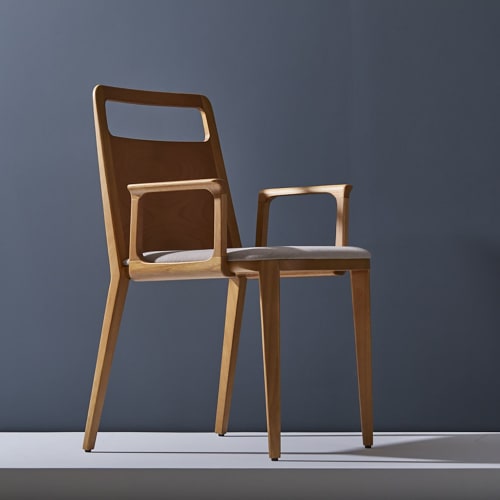 "Wing" CW6. Cut Thru Back | Armchair in Chairs by SIMONINI