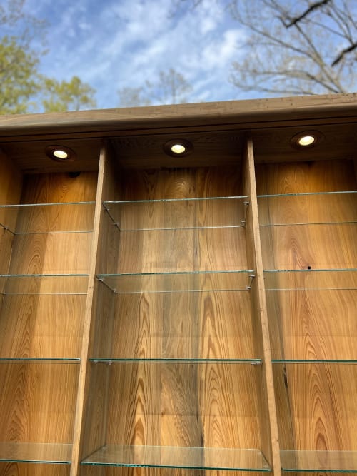 Custom sinker cypress China cabinet | Storage by Pelican State Woodworks