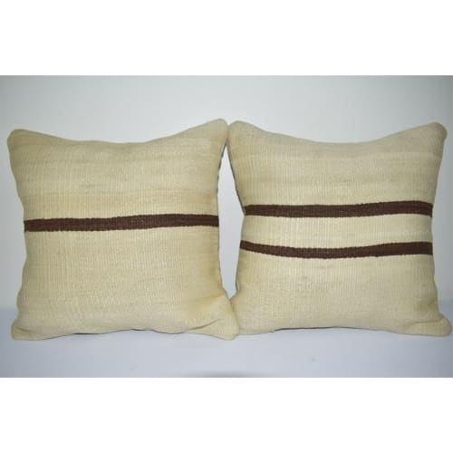 18" X 18" Hemp Pillow Cover | Linens & Bedding by Vintage Pillows Store