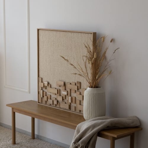 Horizon - Mixed Media Wood Tapestry | Wall Hangings by Lale Studio & Shop
