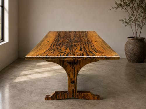 Louisiana Sinker Cypress Trestle Pedestal Table | Dining Table in Tables by Pelican State Woodworks