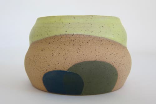 Gourd Planter, Lemon Yellow | Vases & Vessels by Mineral Ceramics
