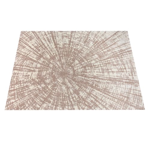 Handmade Wool Area Rug, Abstract Geometric Carpet, Beige Living Room Floor Decor | Rugs by Swiflo