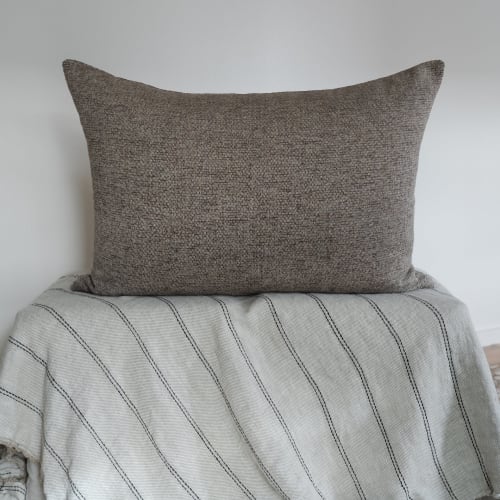 Brown, Grey, & Cream Woven Blend Dutch Euro Set of 2 - 26x36 | Pillows by Vantage Design