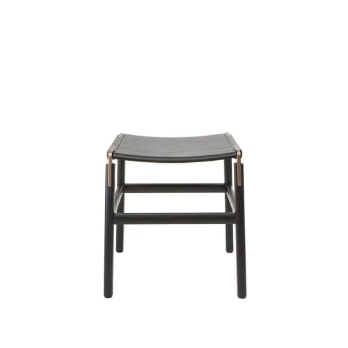 Fyrn Shorty Backless Chair - Char Black, Copper Bronze Metal | Chairs by Fyrn
