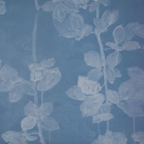 Blackberry Brambles Beau Blue Wallpaper | Wall Treatments by Stevie Howell
