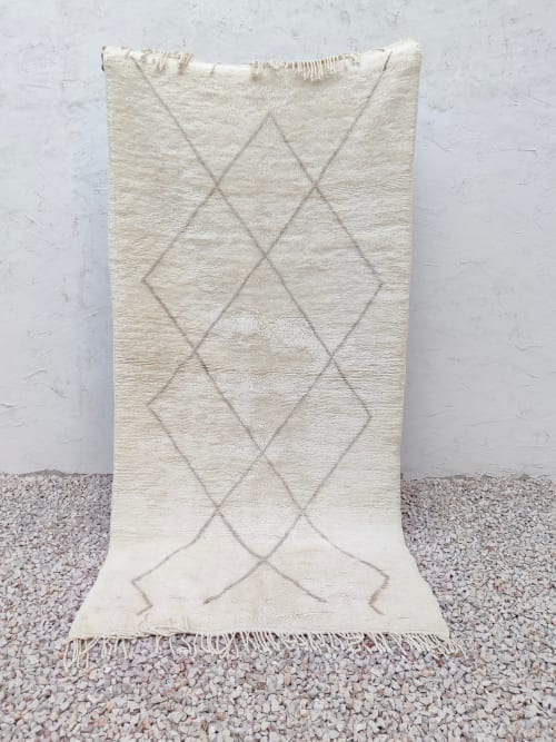 MRIRT Beni Ourain Rug “ATLAS FLOW” 3’ 8” x 7’ 8” | Area Rug in Rugs by East Perry