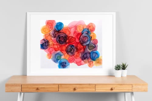 lumious petals | abstract art original | Watercolor Painting in Paintings by Megan Spindler