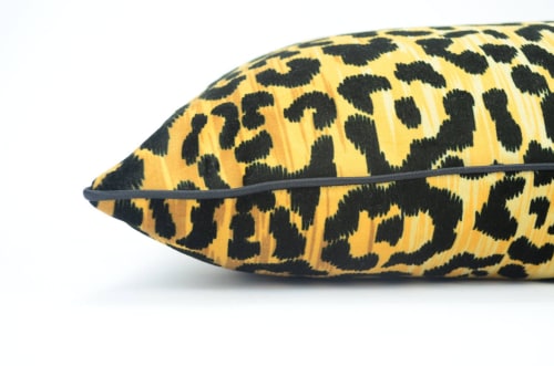 long lumbar leopard pillow // leopard print cushion  // long | Pillows by Velvet Fringe