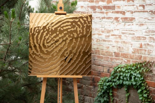 Fingerprint Gold Art Wall Decor | Decorative Objects by PlusObject