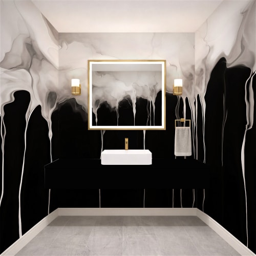 Surrender of Light  —  Abstract Luxury Wallpaper Mural | Wall Treatments by ELLE WALLS