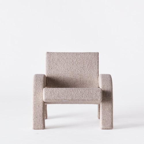 Arco Lounge Chair Boucle Natural | Work by District Loom