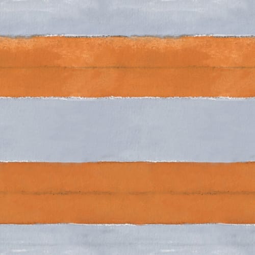 Cabana Stripe No. 10, Orange | Linens & Bedding by Philomela Textiles & Wallpaper