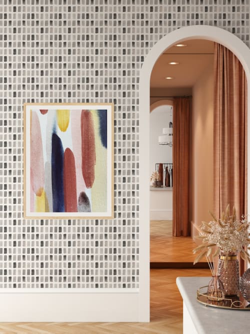 Color Grid Black Wallpaper | Wallpaper by Color Kind Studio