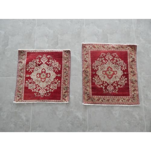 1970s Vintage Miniature Turkish Rugs - a Pair | Rugs by Vintage Pillows Store