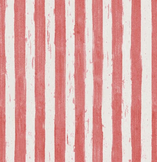 Cobra Stripe, Cherry | Linens & Bedding by Philomela Textiles & Wallpaper