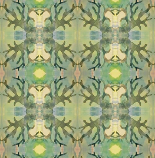 Algae, Celadon | Linens & Bedding by Philomela Textiles & Wallpaper