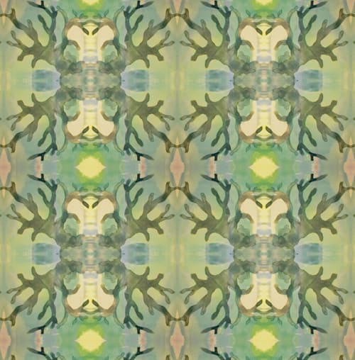 Algae, Celadon | Linens & Bedding by Philomela Textiles & Wallpaper