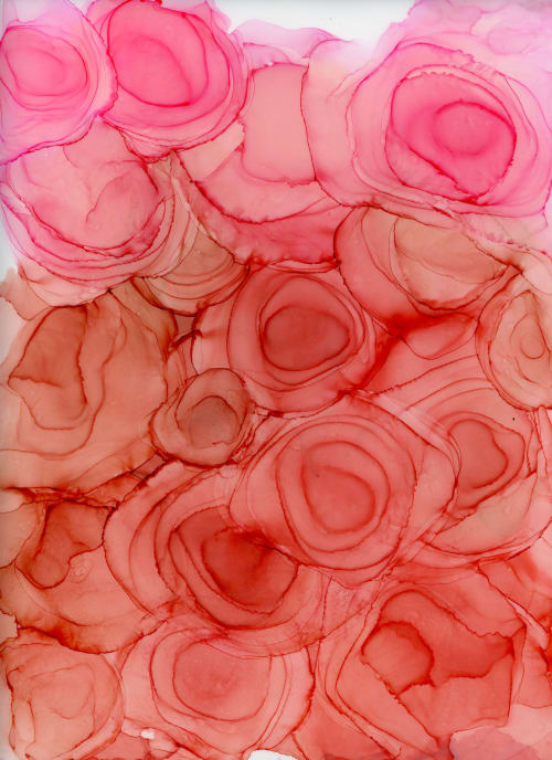 Blooms III | abstract art original | Mixed Media in Paintings by Megan Spindler