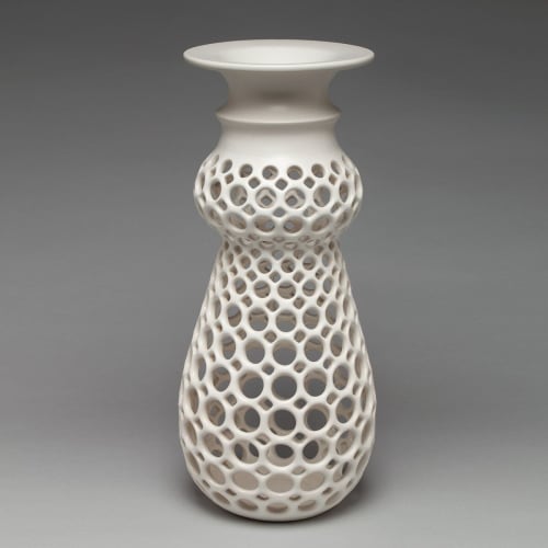 Delphine Pierced Tabletop Sculpture, Femme Collection | Ornament in Decorative Objects by Lynne Meade