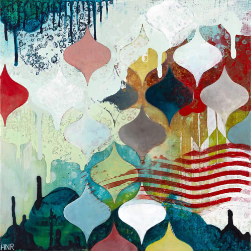 Bountiful - 12"x12" Original Painting | Oil And Acrylic Painting in Paintings by Heather Robinson