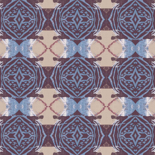 Totem, Merlot | Fabric in Linens & Bedding by Philomela Textiles & Wallpaper