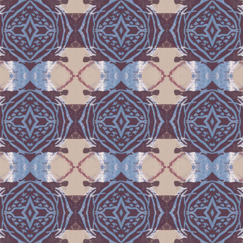 Totem, Merlot | Fabric in Linens & Bedding by Philomela Textiles & Wallpaper