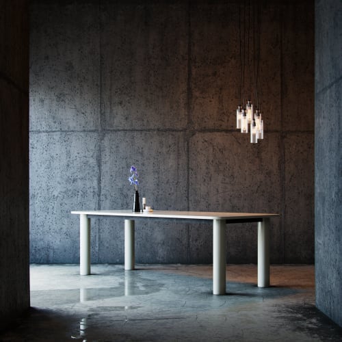 Hudson Rectangular/ Square Concrete Table | Dining Table in Tables by Blend Concrete Studio