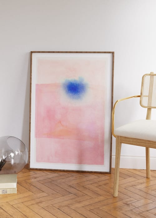 Mid Century Modern Wall Art Print, Abstract Pink Artwork | Prints by Capricorn Press
