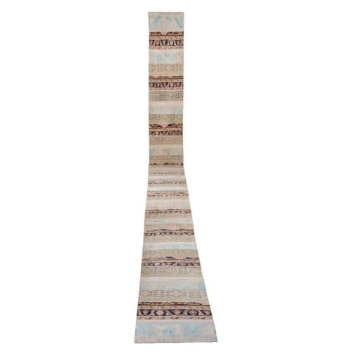 Distressed Extra Long Hallway Oushak Runner Rug - Long Stair | Rugs by Vintage Pillows Store