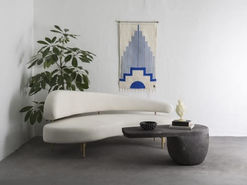 CENTRO Handwoven Tapestry, Lapis Blue | Wall Hangings by ANDEAN