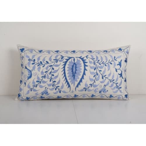 Vintage Oversize Suzani Pillow Cover, Floral Uzbek Embroider | Pillows by Vintage Pillows Store