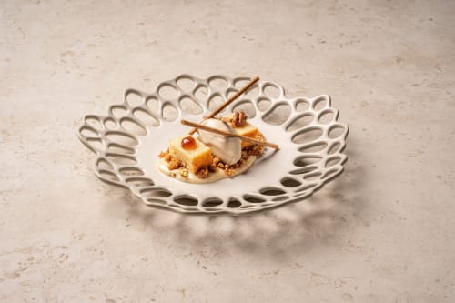 Ethereal Porcelain Plate | Dinnerware by Artilugis | L'Aliança d'Anglès 1919 in Anglès