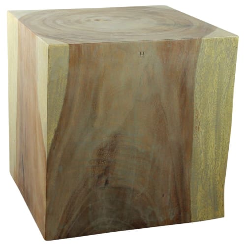 Haussmann® Wood Cube Table 18 in SQ x 18 in High Hollow | Tables by Haussmann®