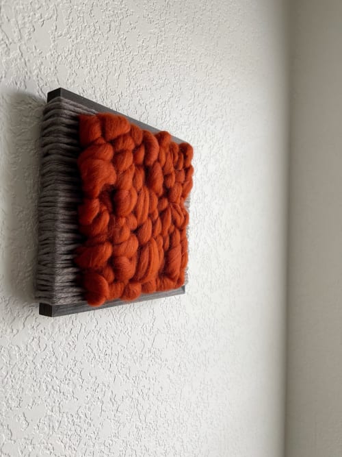 Woven Tile- Fluff Series no. 2 | Wall Sculpture in Wall Hangings by Mpwovenn Fiber Art by Mindy Pantuso