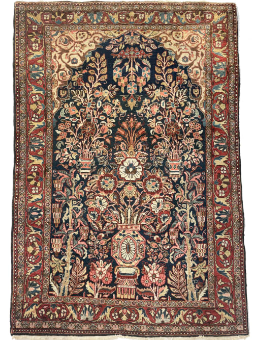 FLOWER OF LIFE | Royal Vintage Joshegan Sarouk Rug | 3.6 x 5 | Area Rug in Rugs by The Loom House