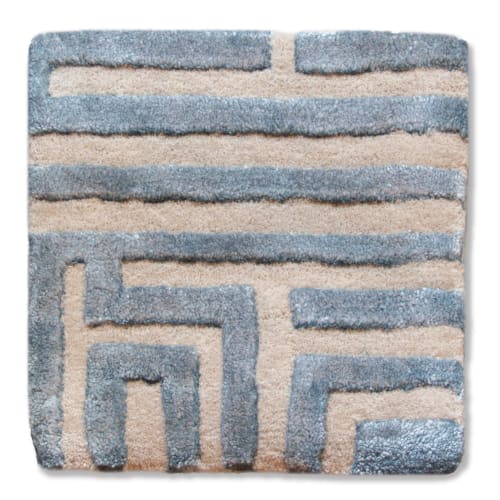 Labyrinth Collection Maze Rug Sample (12x12 in.) | Area Rug in Rugs by Kevin Francis Design
