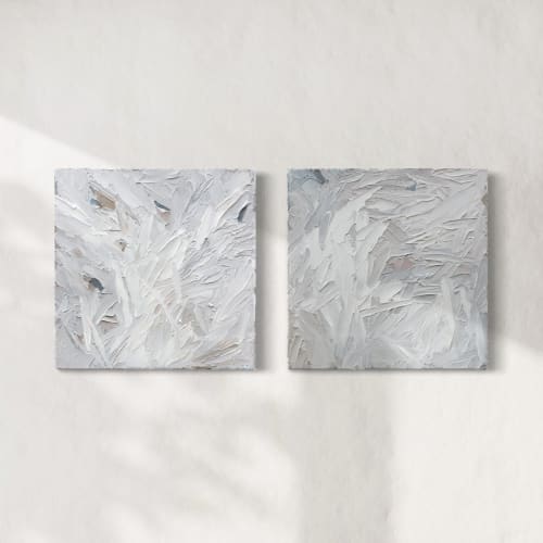 Plum Neutral I & II | Oil And Acrylic Painting in Paintings by Sorelle Gallery