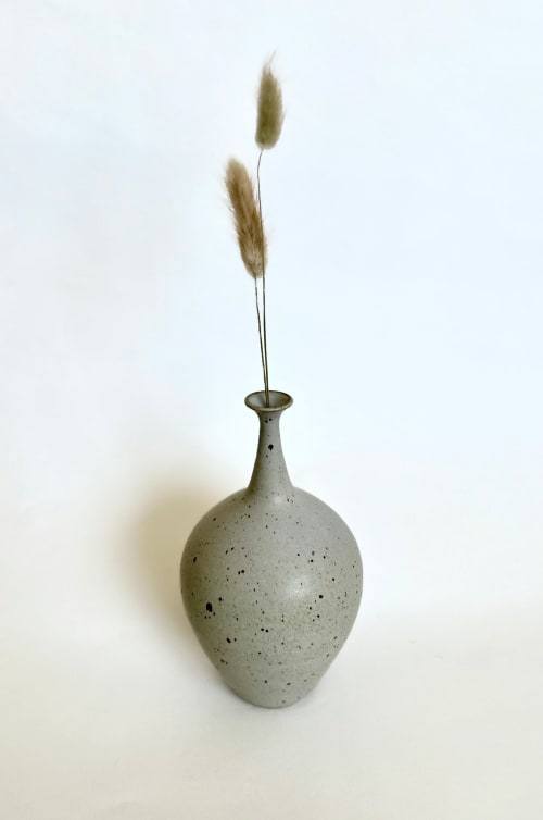Lavender speckled bottleneck no. 2 | Vases & Vessels by Dana Chieco