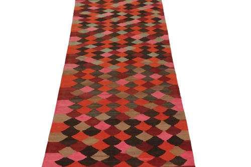 Vintage Kilim Runner Rug in Polychromatic Geometric Pattern by Rug & Kilim | Rugs by Rug and Kilim