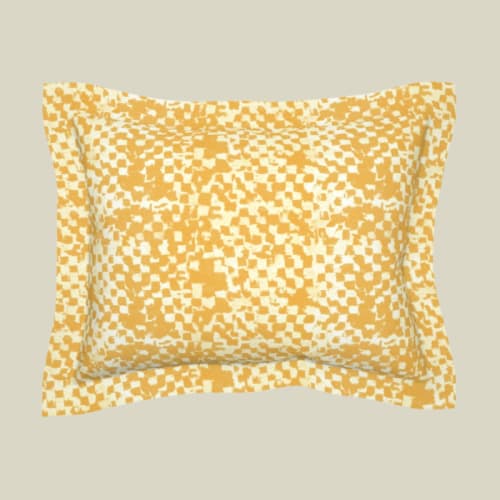 Pillow Sham Tjap, Curry | Pillows by Philomela Textiles & Wallpaper
